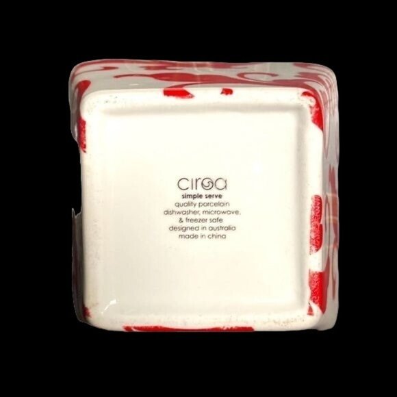 Fiori Ciroa Simple Serve Quality Porcelain Appetizer Four Dishes with Serving Tr - Picture 6 of 6